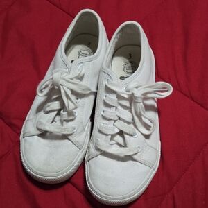 Wonder Nation White Canvas Shoes